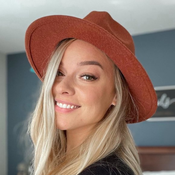 Headbands of Hope Accessories - 🌿 Serena Felt Fedora in Marmalade, Adjustable, NWT